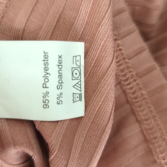 Women's One Shoulder Knit Cropped Tank Top Pink XS casual summer hippie minimal - Picture 4 of 4